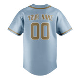 Custom Light Blue & Light Khaki Colors Design Sports Baseball Jersey