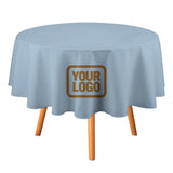 Custom Light Blue Khaki Round Table Cloth