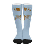Custom Light Blue Khaki Knee-High Sock