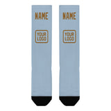 Custom Light Blue Khaki Knee-High Sock