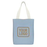 Custom Light Blue Khaki Canvas Tote Bag