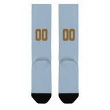 Custom Light Blue Khaki Knee-High Sock