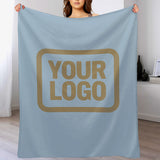 Custom Light Blue Light Khaki Blanket