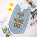 Custom Light Blue Khaki Pet Vest