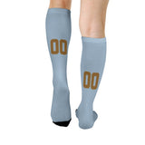 Custom Light Blue Khaki Knee-High Sock