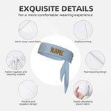 Custom Light Blue Khaki Headband