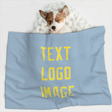 Custom Light Blue Light Yellow Pet Blanket
