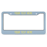 Custom Light Blue Light Yellow License Plate Frame