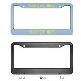 Custom Light Blue Light Yellow License Plate Frame
