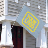 Custom Light Blue Light Yellow Flag