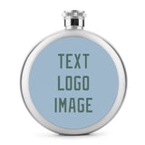 Custom Light Blue Blue Green Hip Flask