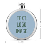 Custom Light Blue Blue Green Hip Flask