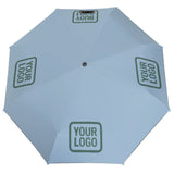Custom Light Blue Blue Green Automatic Umbrella