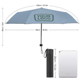Custom Light Blue Blue Green Automatic Umbrella
