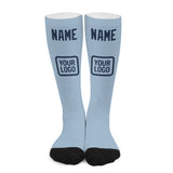 Custom Light Blue Blue Knee-High Sock