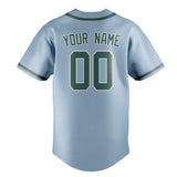 Custom Light Blue & Blue Green Colors Design Sports Baseball Jersey