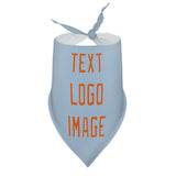 Custom Light Blue Orange Pet Scarf