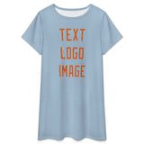 Custom Light Blue Orange Nachthemd
