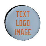 Custom Light Blue Orange Truck Tires