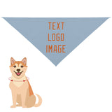 Custom Light Blue Orange Pet Scarf