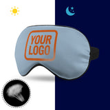 Custom Light Blue Orange Sleep Mask