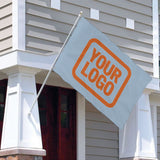 Custom Light Blue Orange Flag