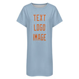 Custom Light Blue Orange Nachthemd