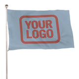 Custom Light Blue Copper Rose Flag