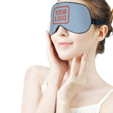 Custom Light Blue Copper Rose Sleep Mask