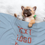 Custom Light Blue Copper Rose Pet Blanket