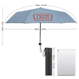 Custom Light Blue Copper Rose Automatic Umbrella