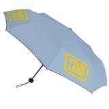Custom Light Blue Gold Automatic Umbrella