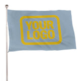 Custom Light Blue Gold Flag