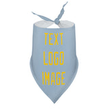 Custom Light Blue Gold Pet Scarf
