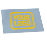 Custom Light Blue Gold Flag