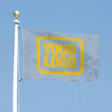 Custom Light Blue Gold Flag