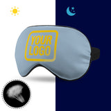 Custom Light Blue Gold Sleep Mask