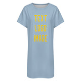 Custom Light Blue Gold Nachthemd