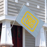 Custom Light Blue Gold Flag