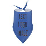 Custom Sky Blue Brown Pet Scarf