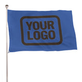 Custom Sky Blue Brown Flag