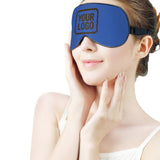 Custom Sky Blue Brown Sleep Mask