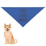 Custom Sky Blue Brown Pet Scarf