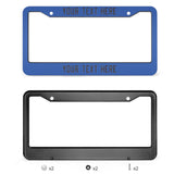 Custom Sky Blue Brown License Plate Frame