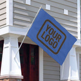 Custom Sky Blue Brown Flag
