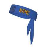 Custom Sky Blue Yellow Headband