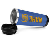 Custom Sky Blue Yellow Stainless Steel Water Cup