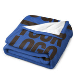 Custom Sky Blue Brown Blanket
