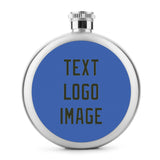 Custom Sky Blue Olive Hip Flask