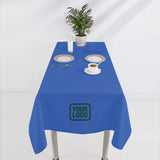 Custom Sky Blue Olive Square Table Cloth